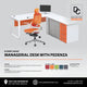 Element Managerial Desk with Pedenza - Orange