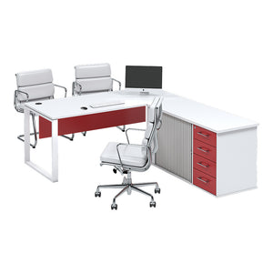 Element Managerial Desk with Pedenza - Red
