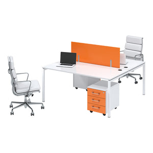 Element Range 2-way Connect Cluster Desks - Orange