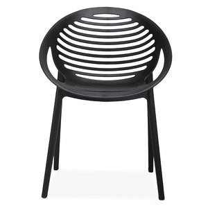 Electra office canteen cafeteria chair in black uv resistance plastic for outdoor use from Desk & Chair shop