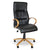 Rio high back bonded leather executive office chair with gas lift and wooden legs and arms from Desk & Chair shop