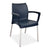 Star arm office canteen cafeteria basic chair with plastic shell and silver steel legs with arms from Desk & Chair shop
