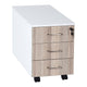 Office storage mobile pedestal for desk, 3 drawers, lockable in wood melamine colours from Desk & Chair shop.