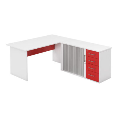 Bubble Range 1600 Managerial Panel Desk - Red