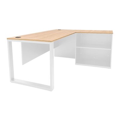 1600 Desk with Open Storage - Coimbra & White